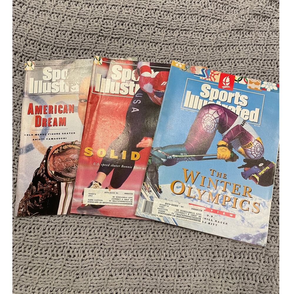 3 Sports Illustrated Winter Olympics 1/27/92, 2/24/92, 3/2/92